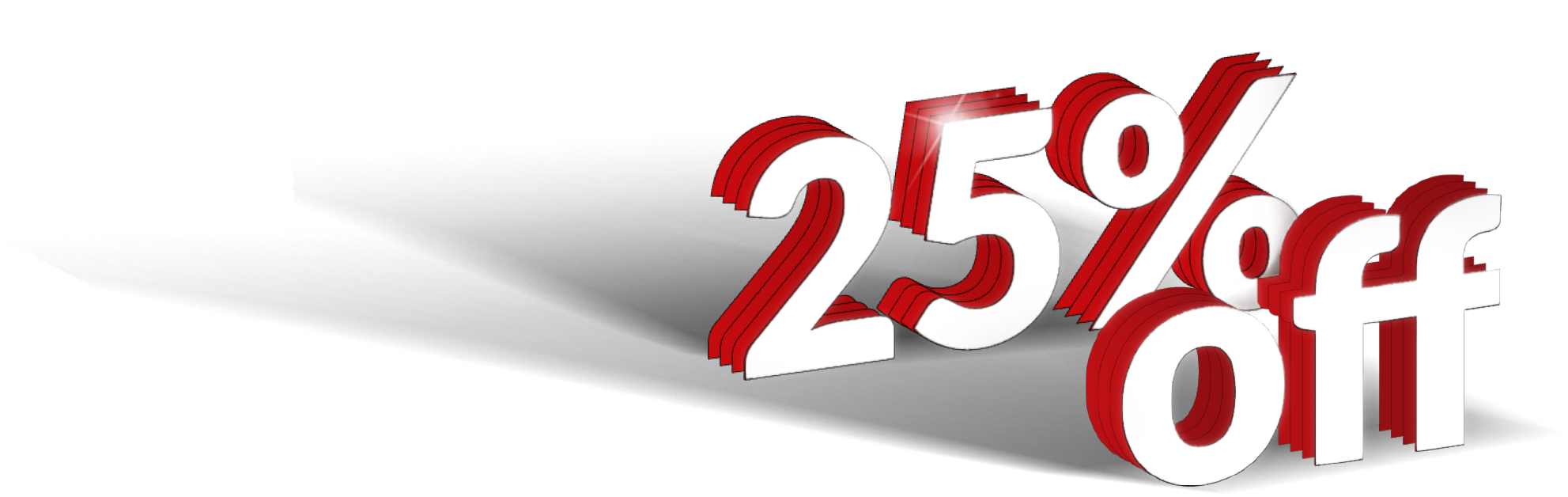 25 por ciento de descuento